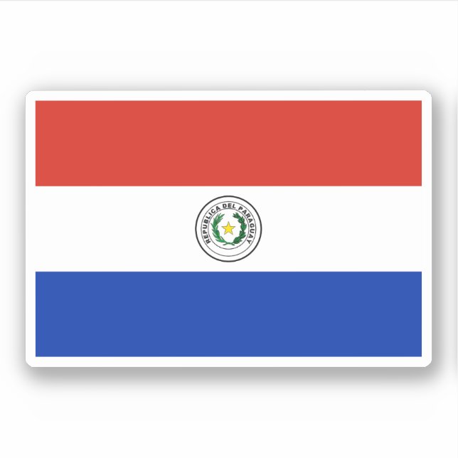 Paraguai Flag Sticker (Front)