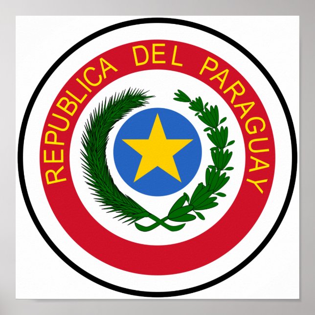 Paraguay Coat of Arms Poster (Front)