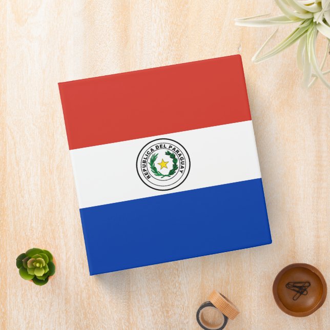 Paraguay flag 3 ring binder (In Situ)