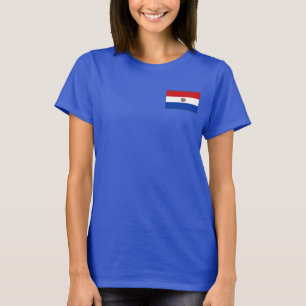 Paraguay Flag and Map dk T-Shirt