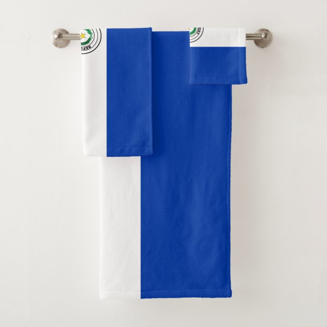 Paraguay Flag Bath Towel Set (Insitu)