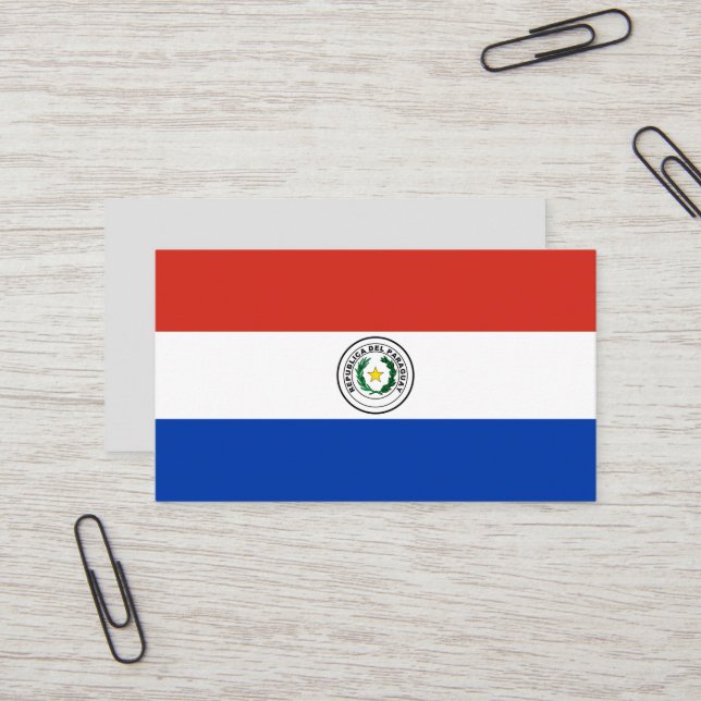 Paraguay flag business card (Front/Back In Situ)