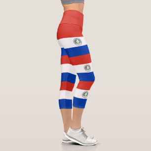 Paraguay Flag Capri Leggings