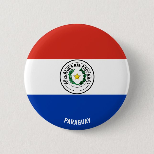 Paraguay Flag Charming Patriotic Button (Front)