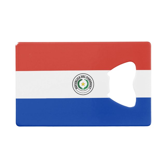 Paraguay Flag Credit Card Bottle Opener (Front (Horizontal))