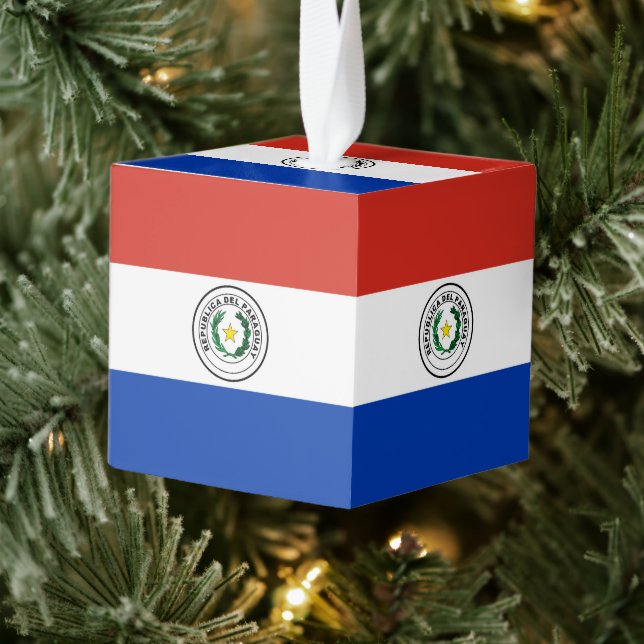 Paraguay flag cube ornament (Tree)