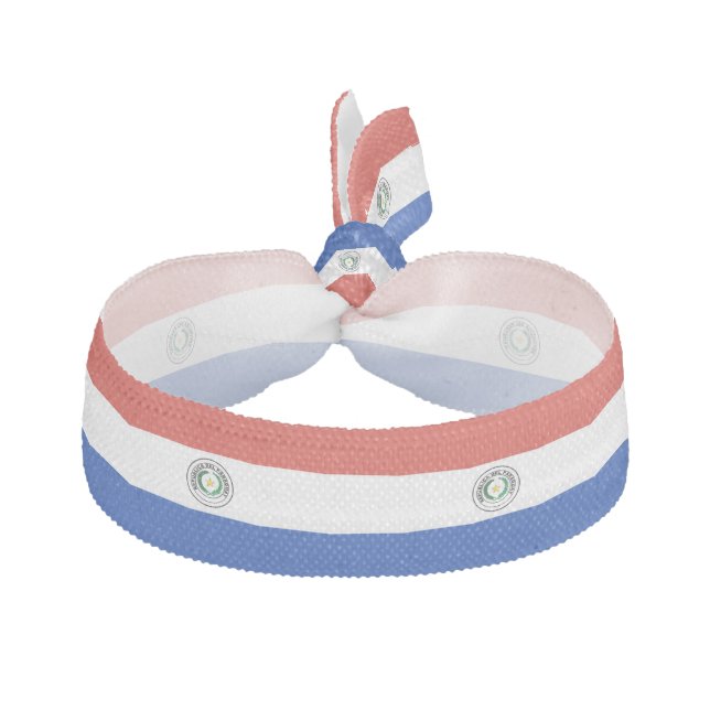 Paraguay Flag Elastic Hair Tie (Front)