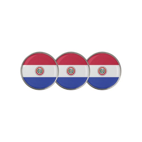 Paraguay Flag Emblem Golf Ball Marker