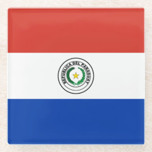 Paraguay Flag Glass Coaster
