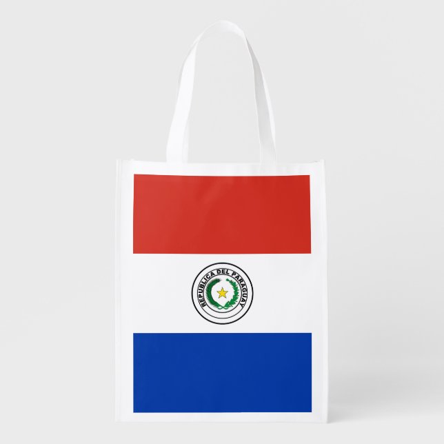 Paraguay Flag Grocery Bag (Front)