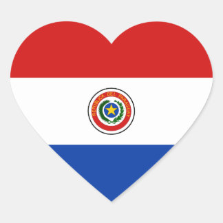 Paraguay Flag Heart Sticker
