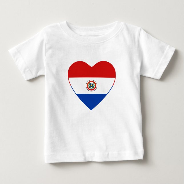 Paraguay Flag Heart T-Shirt