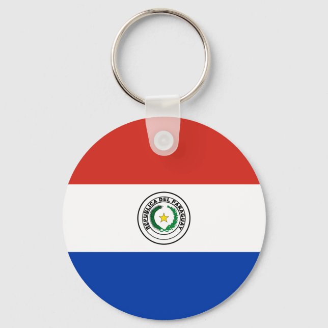 Paraguay Flag Keychain (Front)