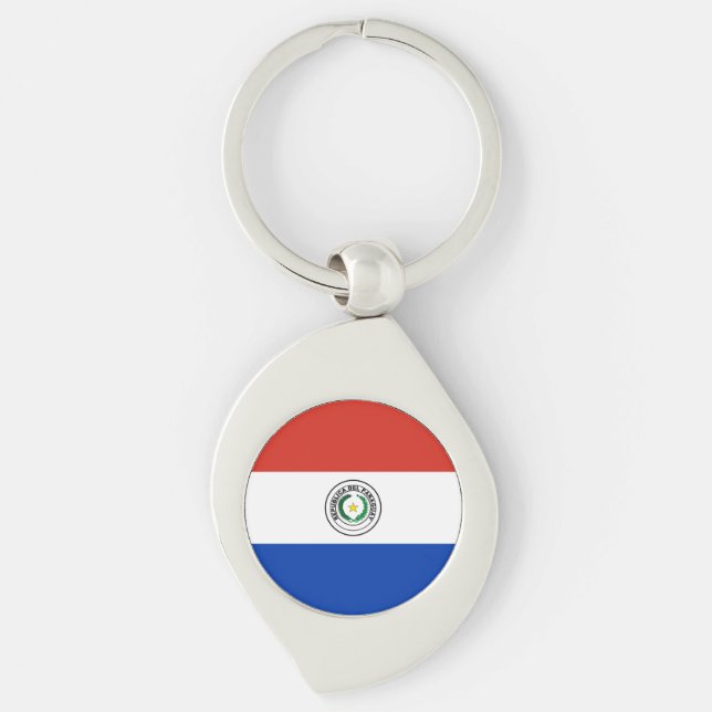 Paraguay Flag Keychain (Front)