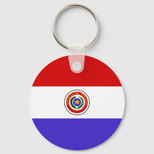 Paraguay Flag Keychain (Front)