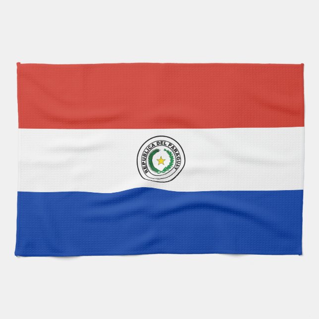Paraguay Flag Kitchen Towel (Horizontal)