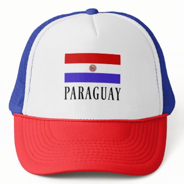 Paraguay flag labeled trucker hat Paraguay flag labeled trucker hat