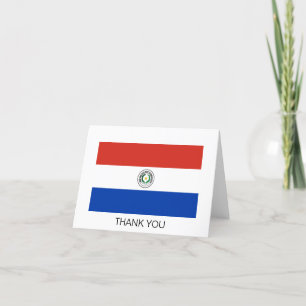 Paraguay Flag Letterpress Thank You Card