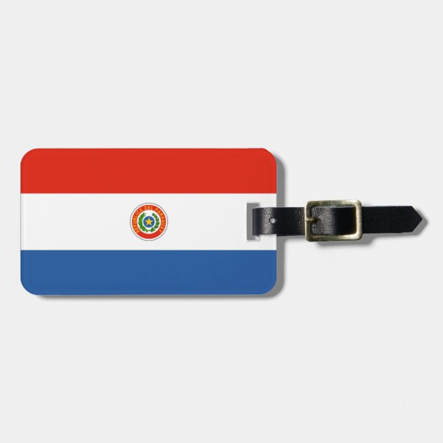 Paraguay flag luggage tag (Front Horizontal)
