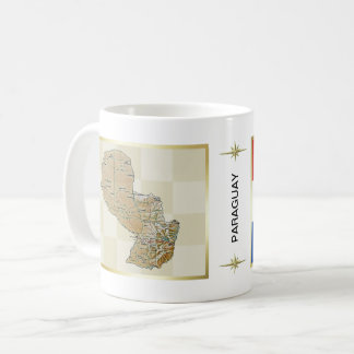Paraguay Flag + Map Mug