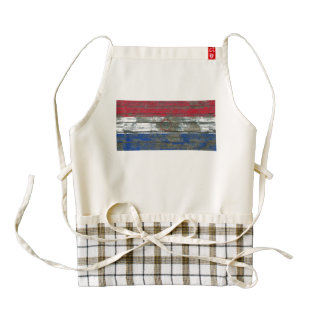 Paraguay Flag on Rough Wood Boards Effect Zazzle HEART Apron