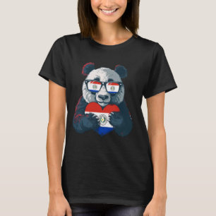 Paraguay Flag Panda Bear Sunglasses Paraguayan Roo T-Shirt