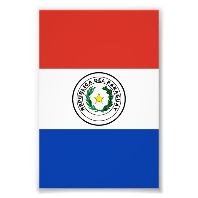 Paraguay flag photo print (Front)