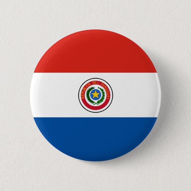 Paraguay flag pinback button (Front)