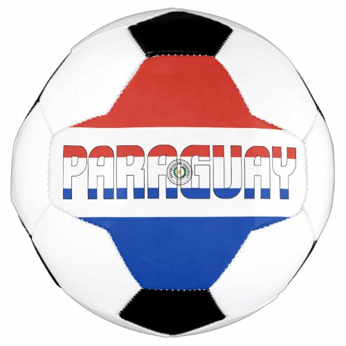 Paraguay Flag Red White Blue Tricolor Patriotic  Soccer Ball