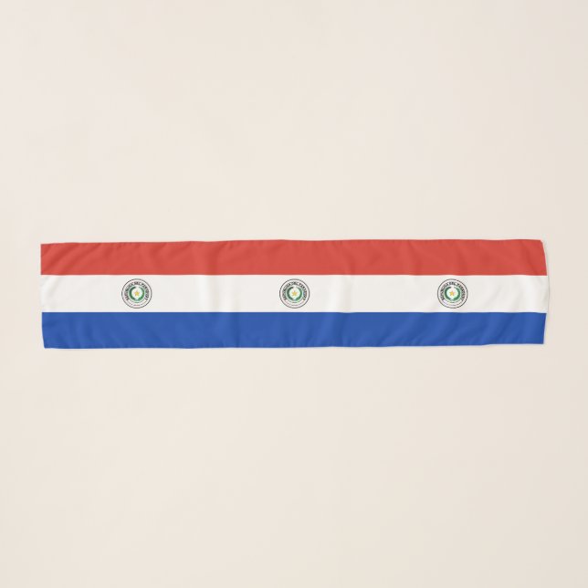 Paraguay Flag Scarf (Front (Horizontal))