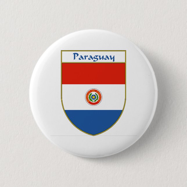 Paraguay Flag Shield Button (Front)