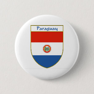 Paraguay Flag Shield Button