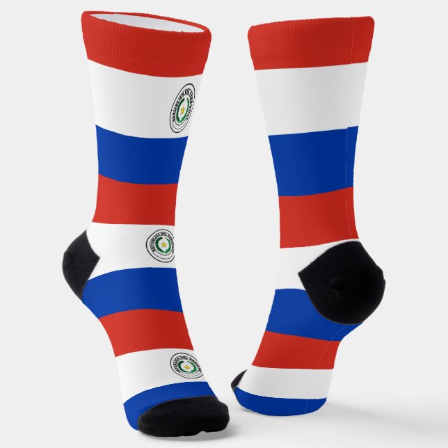 Paraguay Flag Socks (Angled)