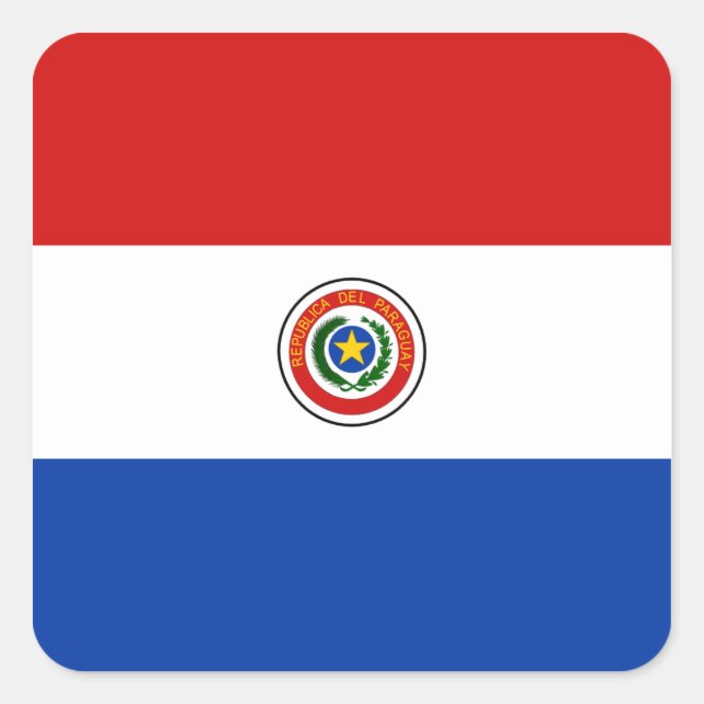 Paraguay Flag Sticker (Front)