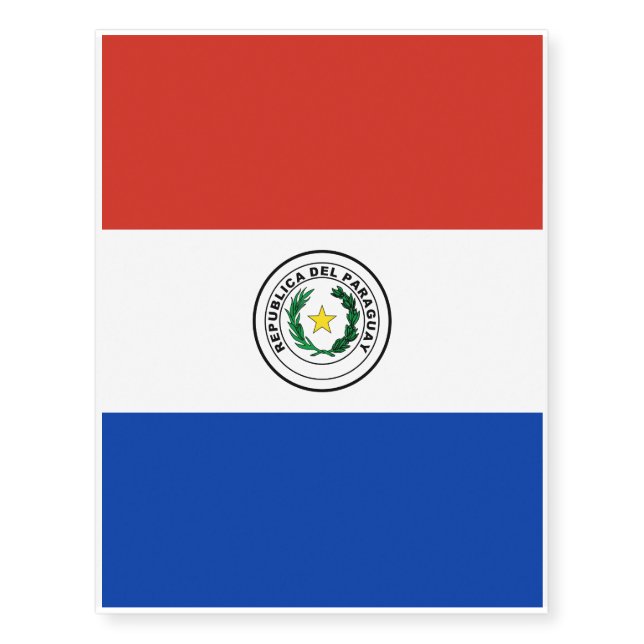 Paraguay Flag Temporary Tattoos (Front)