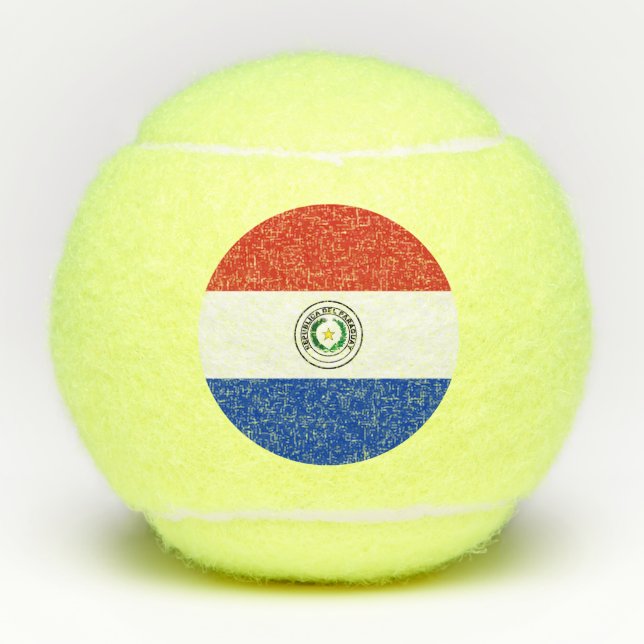 Paraguay Flag Tennis Balls (Front)
