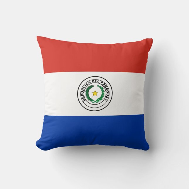 Paraguay Flag Throw Pillow (Front)
