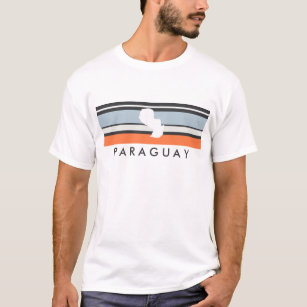 Paraguay Map: Modern Stripes T-Shirt