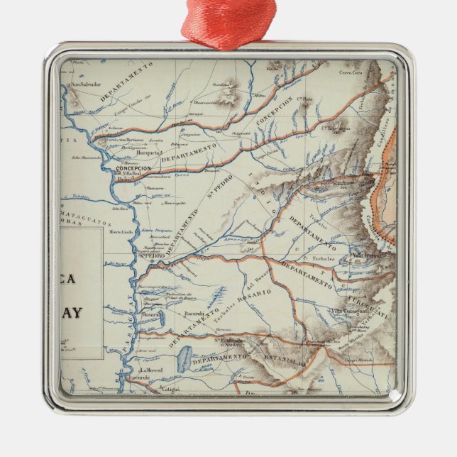 Paraguay Metal Ornament (Front)