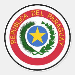 Paraguay National Flag Classic Round Sticker