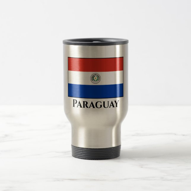 Paraguay (Paraguayan) Flag Travel Mug (Center)