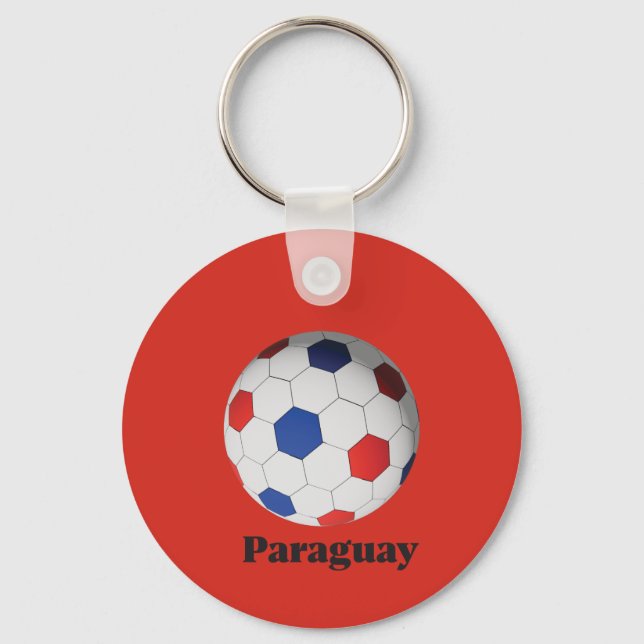 Paraguay soccer keychain (Front)