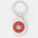 Paraguay Soccer Keychain