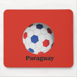 Paraguay Soccer Mouse Pad