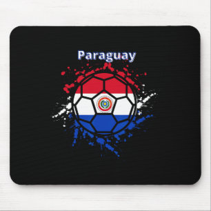 Paraguay Soccer Paraguayan Flag Futbol Fan Jersey  Mouse Pad
