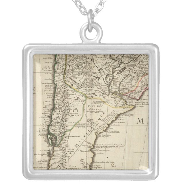 Paraguay, South America Silver Plated Necklace (Front)