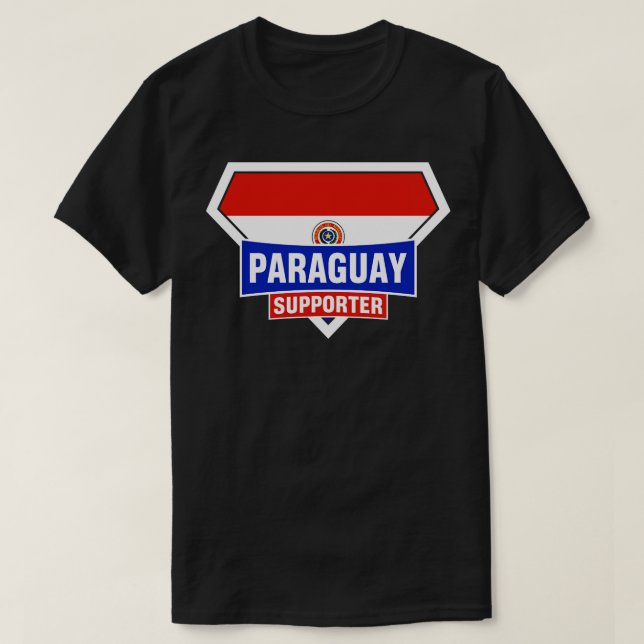 Paraguay Super Flag Supporter T-Shirt (Design Front)