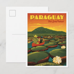 Paraguay Vintage Travel  Postcard