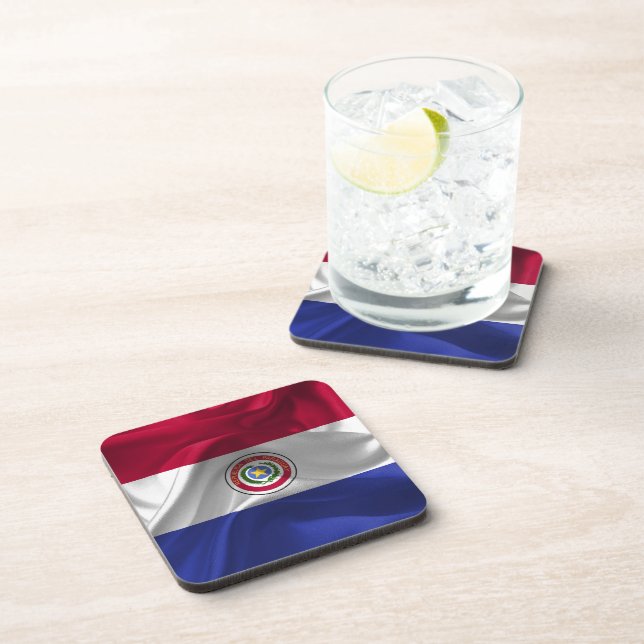 Paraguayan flag drink coaster (Right Side)
