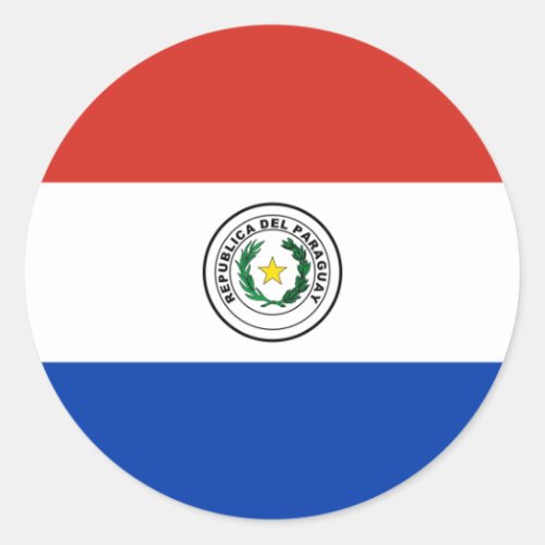 Paraguayan Flag Flag of Paraguay Classic Round Sticker